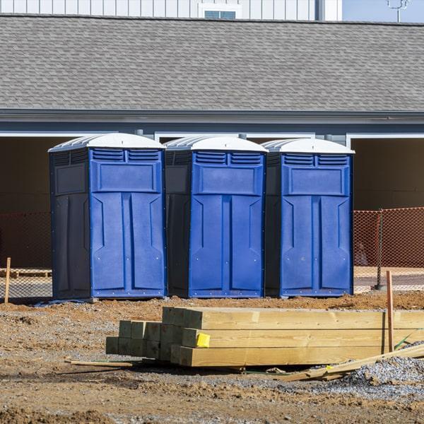 Heavy-duty construction site porta potty in Toledo, Ohio